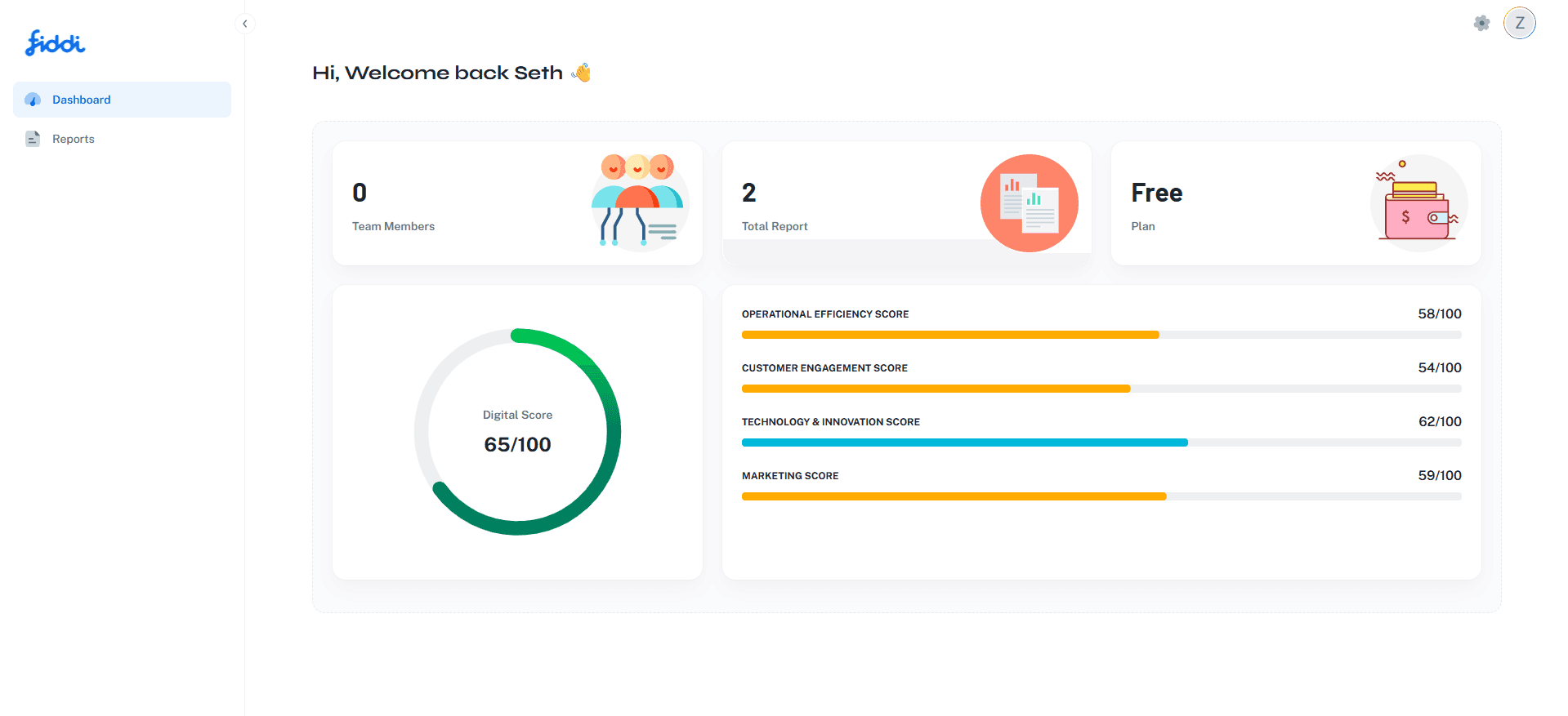 Fiddi.ai — AI Financial Platform, Digital Card & AI Report Builder project preview