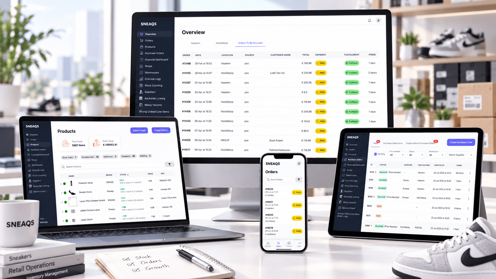 Sneaqa inventory management project overview
