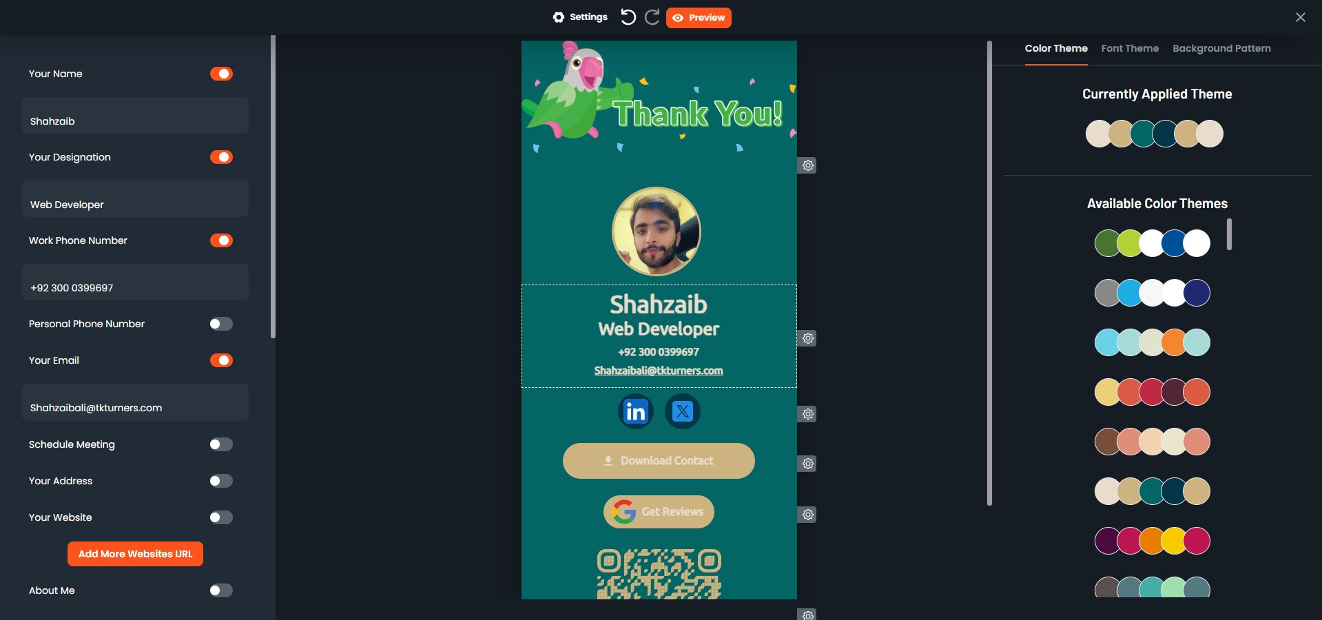 Stack Digital Card project preview